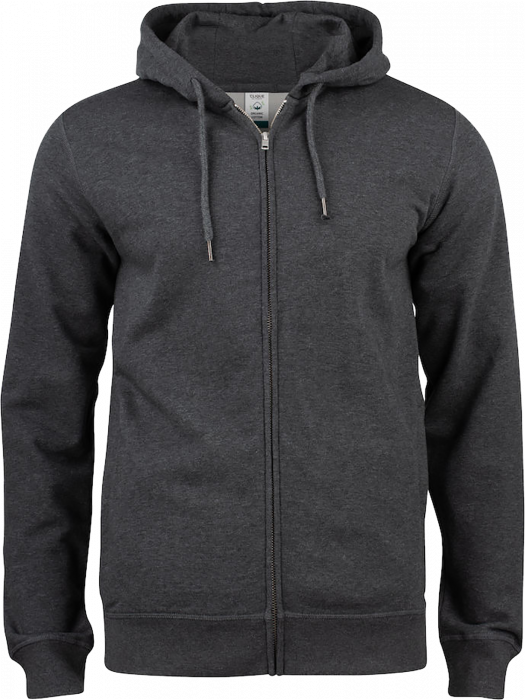 Clique - Organic Cotton Premium Hoody Full Zip - Anthracite Melange