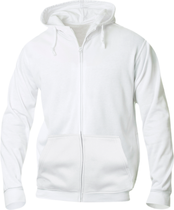 Clique - Full Zip Hoodie Men - Branco