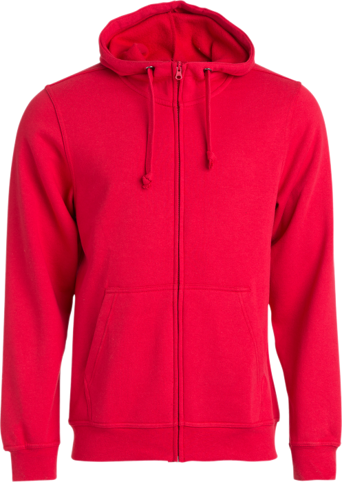 Clique - Full Zip Hoodie Men - Vermelho