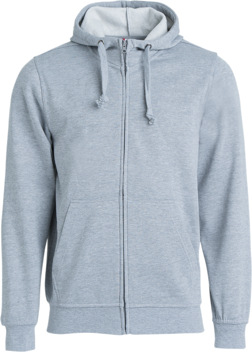 Clique - Full Zip Hoodie Men - Grey melange