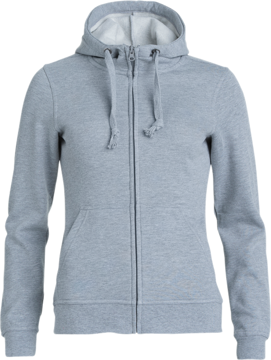 Clique - Full Zip Hoody Dame - Grey melange