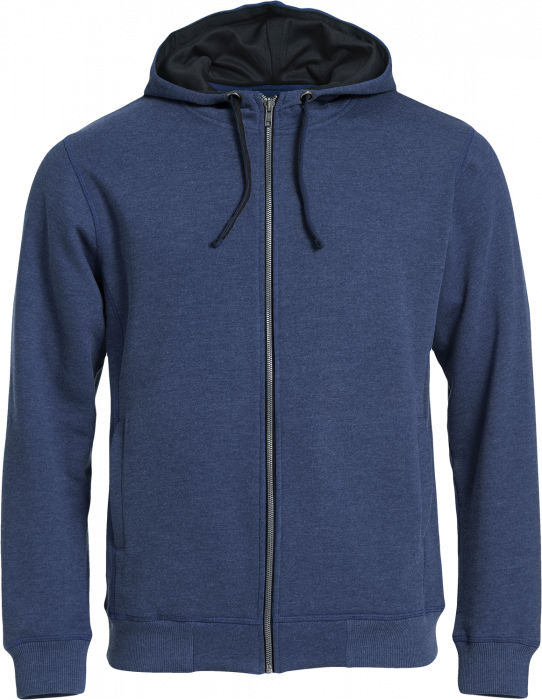 Clique - Classic Hoody Full Zip - Azul & preto