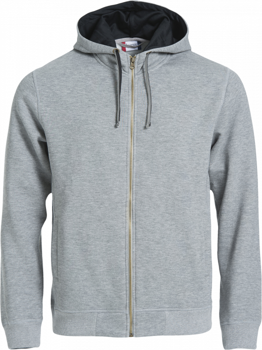 Clique - Classic Hoody Full Zip - Grey & zwart