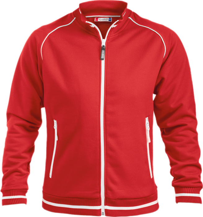 Clique - Craig Zip Top - Rojo & blanco