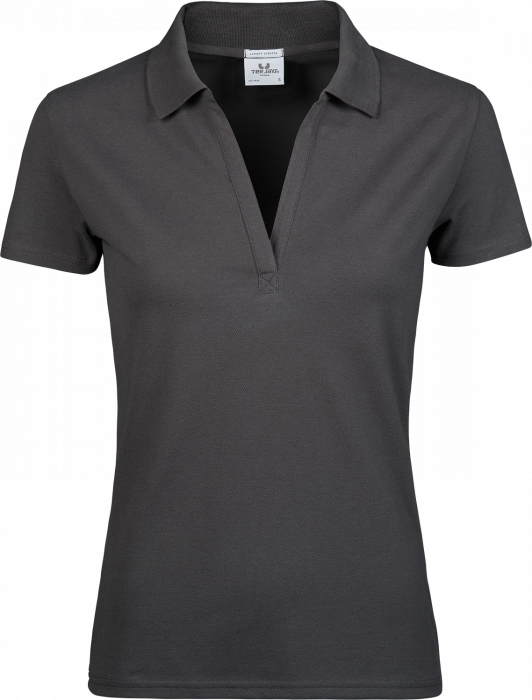 Tee Jays - Womens Luxury Stretch V-Neck Polo - Dark Grey