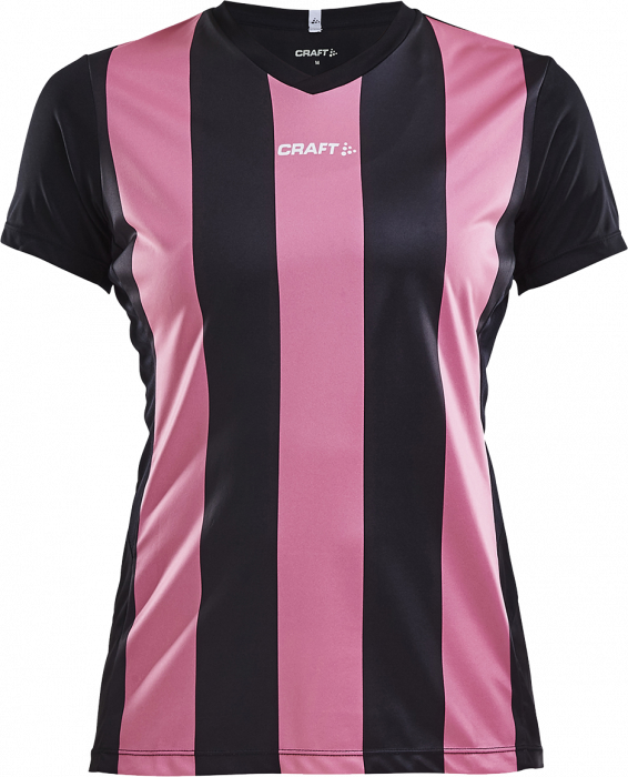 Craft - Progress Jersey Stripe Woman - Nero & cerise