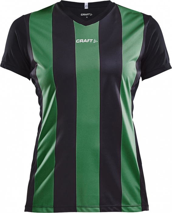 Craft - Progress Jersey Stripe Woman - Negro & verde