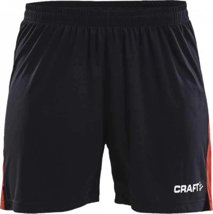 Craft - Progress Contrast Shorts Women - Negro & rojo