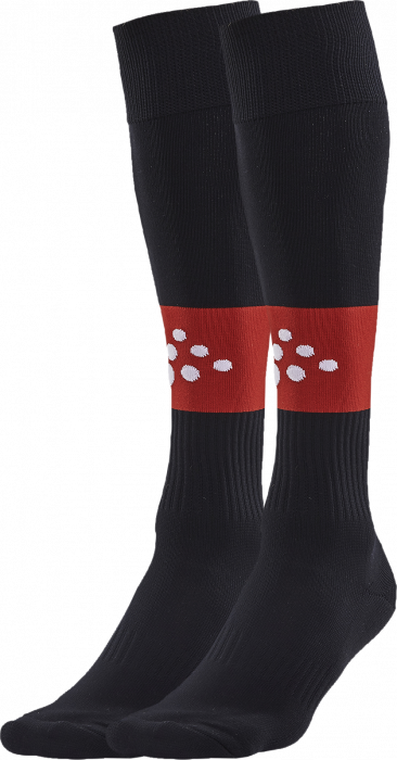 Craft - Squad Contrast Football Sock - Schwarz & rot