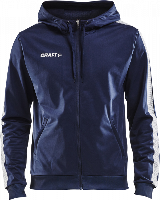 Craft - Pro Control Hood Jacket Youth - Marineblauw & wit