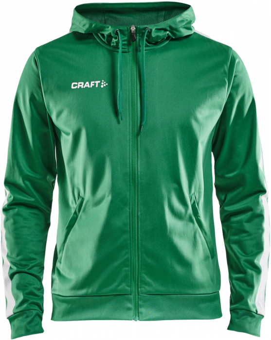 Craft - Pro Control Hood Jacket Youth - Verde & blanco