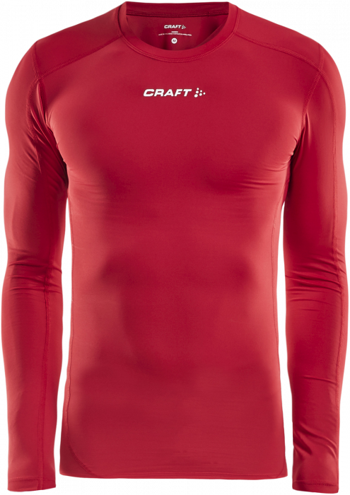 Craft - Pro Control Compression Long Sleeve Youth - Röd & vit