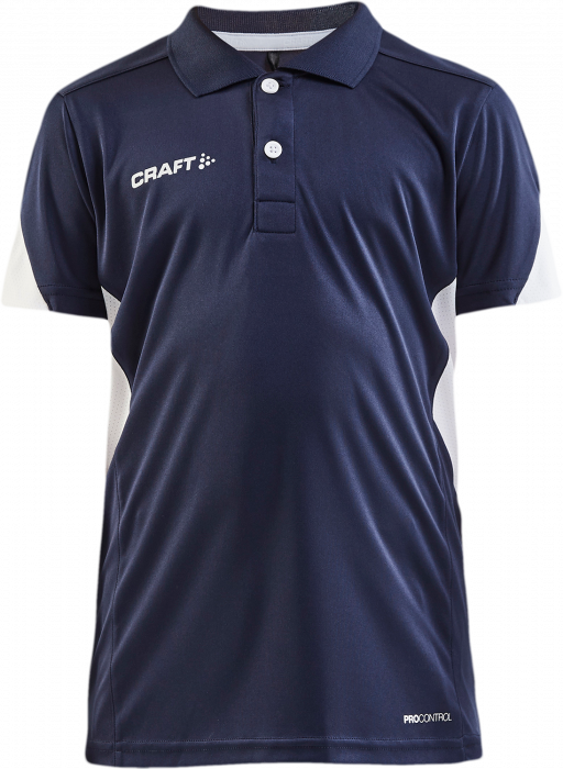 Craft - Pro Control Impact Polo Junior - Bleu marine & blanc