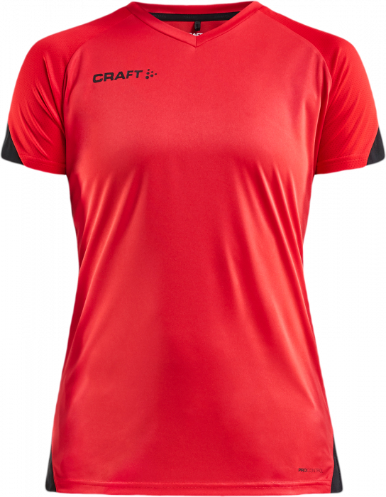 Craft - Pro Control Impact Tee Women - Bright Red & noir