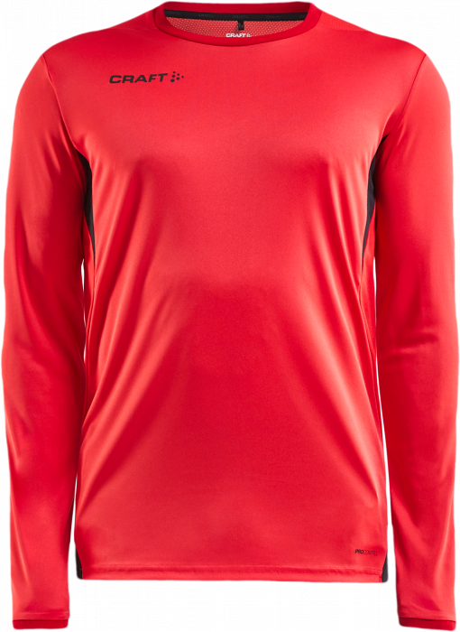 Craft - Pro Control Impact Longsleeve Jersey - Bright Red & schwarz