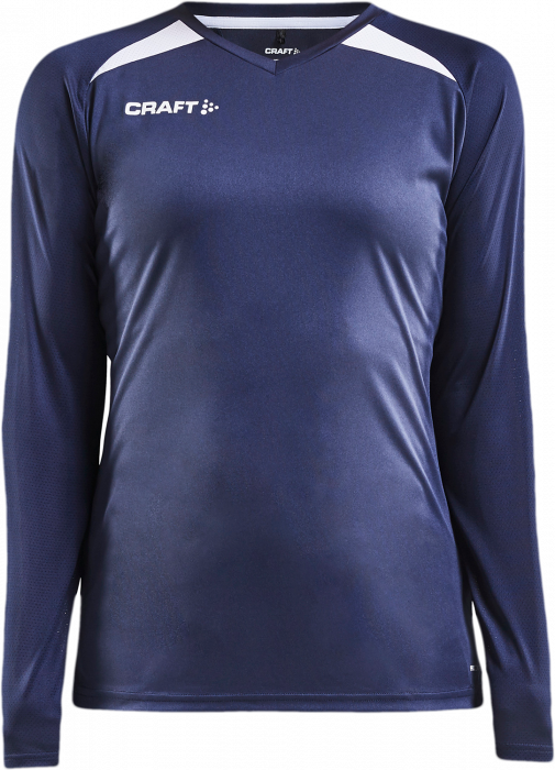 Craft - Pro Control Impact Longsleeve Women - Marineblauw & wit