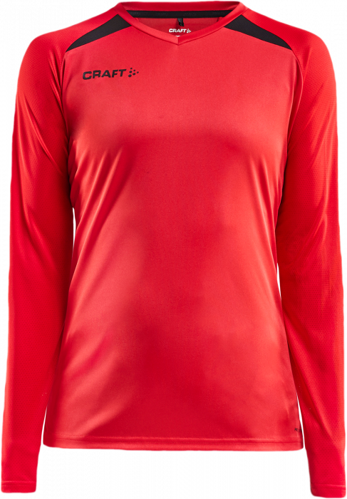 Craft - Pro Control Impact Longsleeve Women - Bright Red & svart