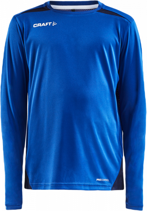 Craft - Pro Control Impact Longsleeve Tee Junior - Cobalt & navy blue