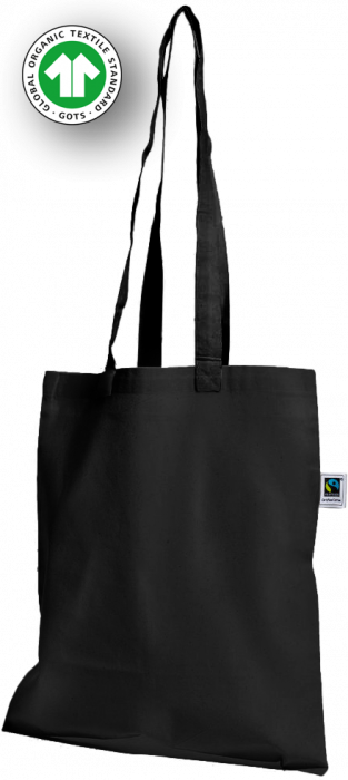 Clique - Fair Trade & Gots Tote With Long Straps - Negro