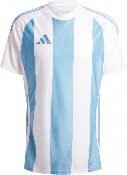 Adidas - Striped 24 Player Jersey - T Light Blue & bianco