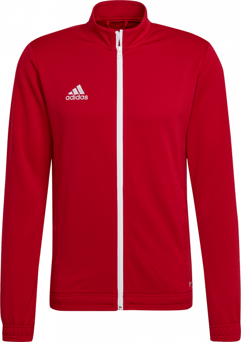 Adidas - Entrada 22 Træningstrøje Med Lynlås - Power red 2 & hvid