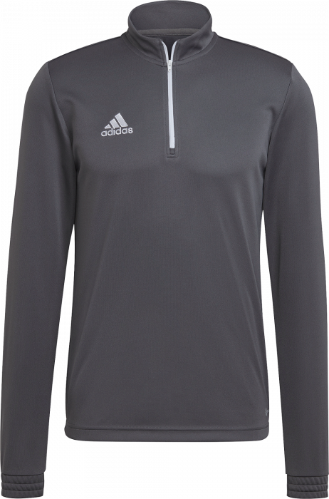 Adidas - Entrada 22 Træning Top With Half Zip - Grey four & weiß