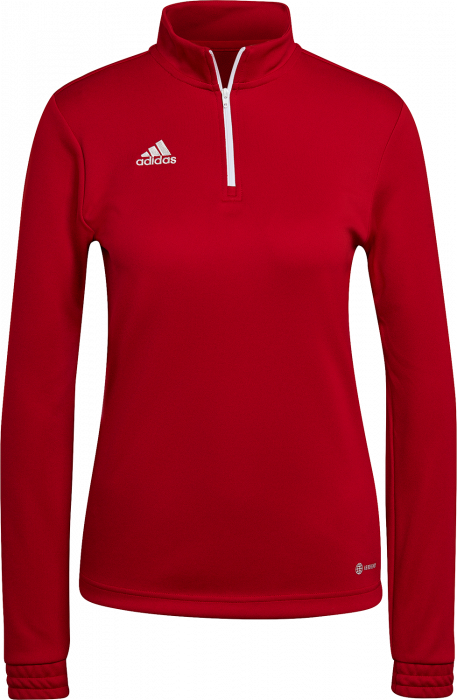 Adidas - Entrada 22 Træning Top With Half Zip Woman - Red