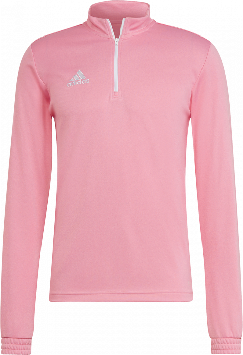 Adidas - Entrada 22 Træning Top With Half Zip Jr - Semi Pink & white