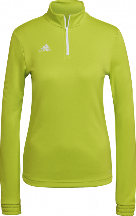 Adidas - Entrada 22 Træning Top With Half Zip Woman - Acid Green