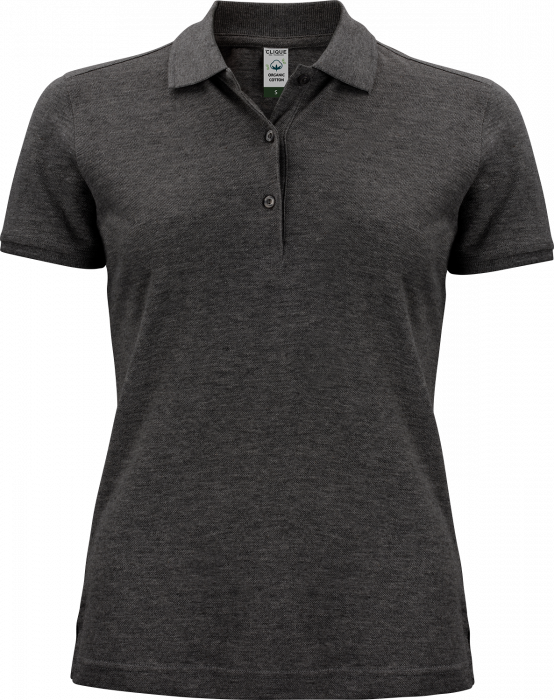 Clique - Classic Organic Cotton Polo - Anthracite Melange