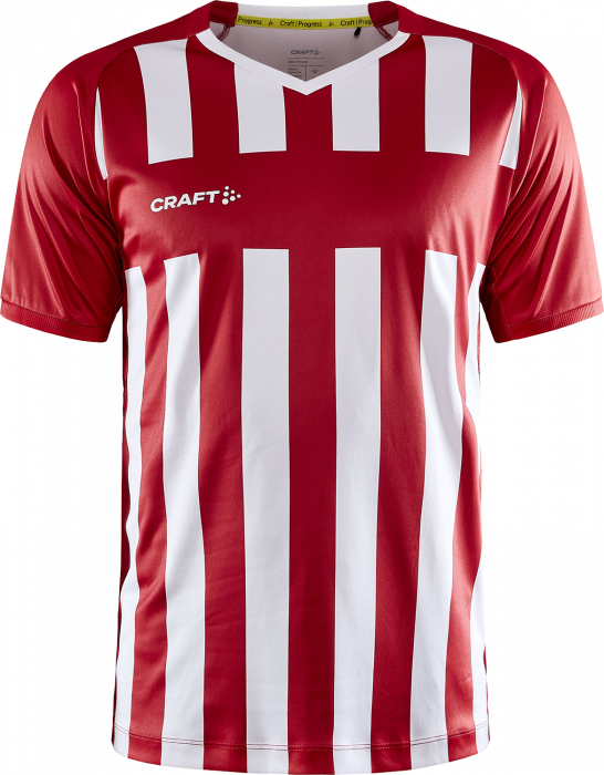 Craft - Progress 2.0 Stripe Jersey Junior - Vermelho & branco