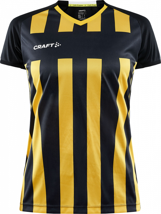 Craft - Progress 2.0 Stripe Jersey Woman - Black & yellow