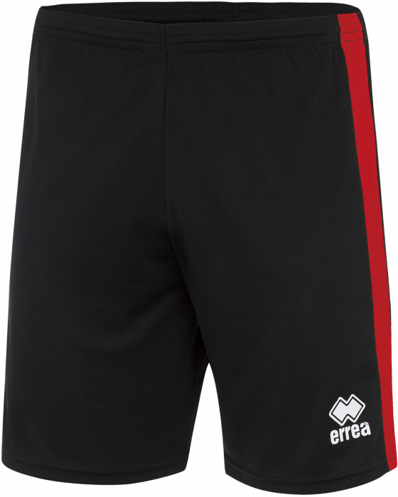 Errea - Bolton Shorts - Preto & vermelho