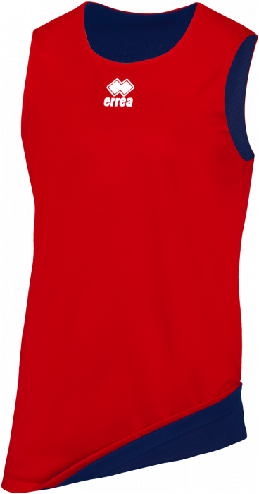 Errea - Chicago Double Basketball Tee - Rot & navy blue