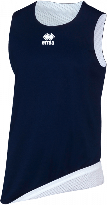 Errea - Chicago Double Vendbar Basketball Tee - Navy Blå & hvid