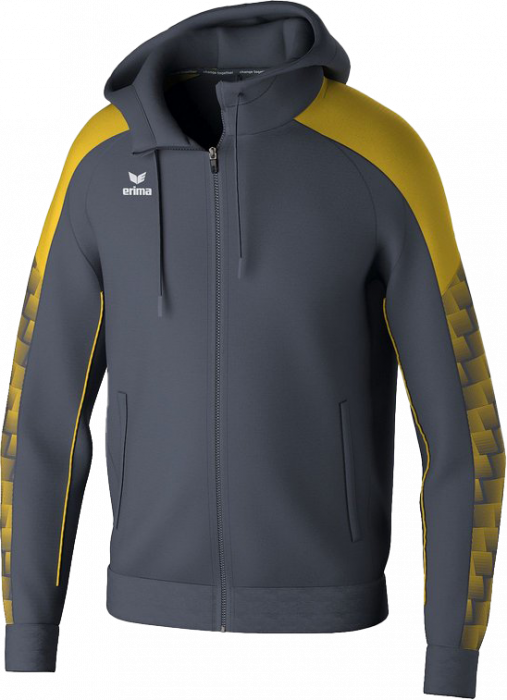 Erima - Evo Star Training Jacket With Hood - Slate Grey & gelb