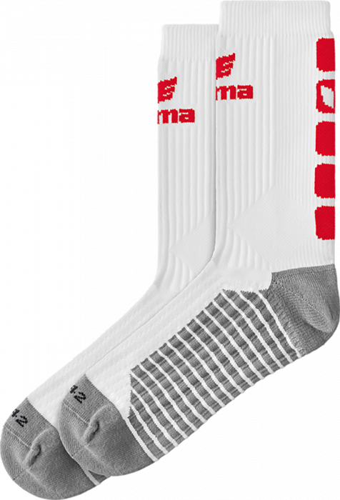 Erima - Classic 5-C Socks - White & rød