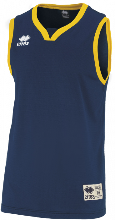 Errea - California Basketball T-Shirt - Navy Blue & gul