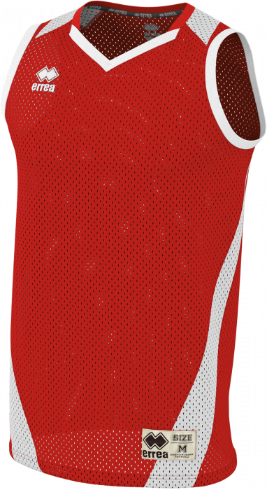 Errea - Allen Basketball Tee - Rojo & grey white