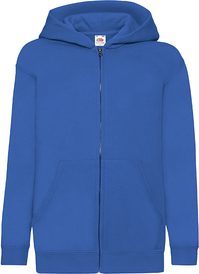 Fruit of the loom - Classic Hodded Sweat Jacket Kids - Royal Blue