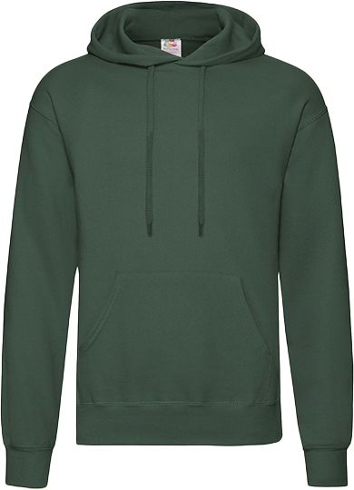 Fruit of the loom - Klassisk Hoodie - Bottle Green