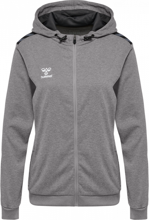 Hummel - Authentic Zip Hoodie Women - Grey Melange