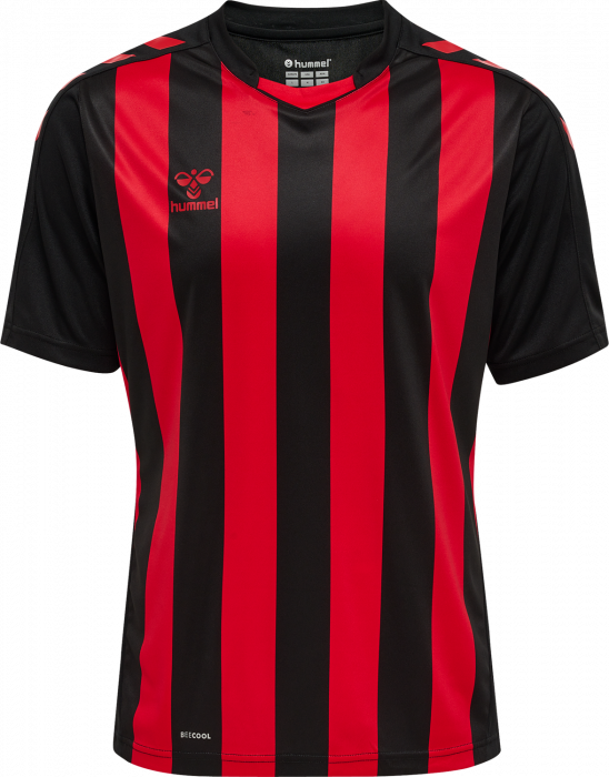 Hummel - Core Xk Striped Jersey Jr - Preto & true red