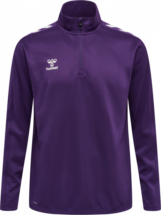 Hummel - Core Xk Half Zip Sweater - Purple Reign & wit