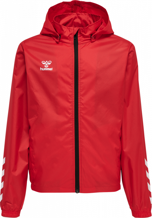 Hummel - Core Xk Spray Jacket Kids - True Red & biały