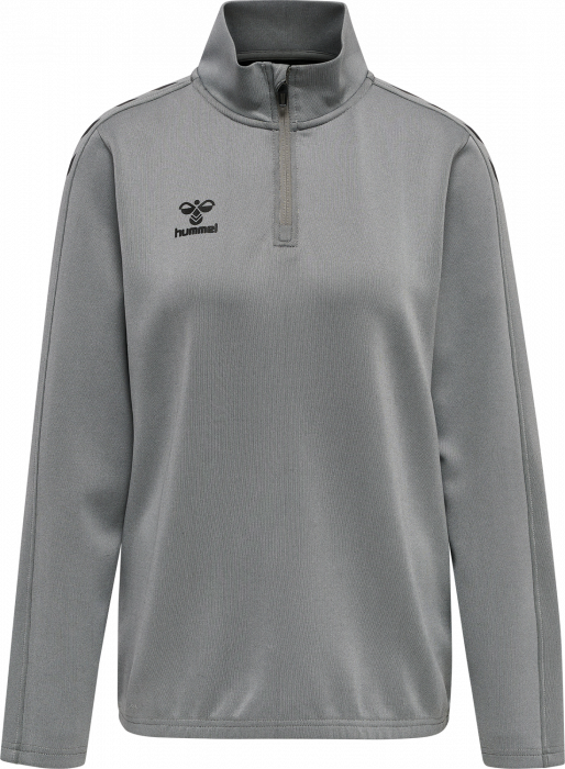 Hummel - Core Xk Half Zip Sweater Women - Grey Melange & preto