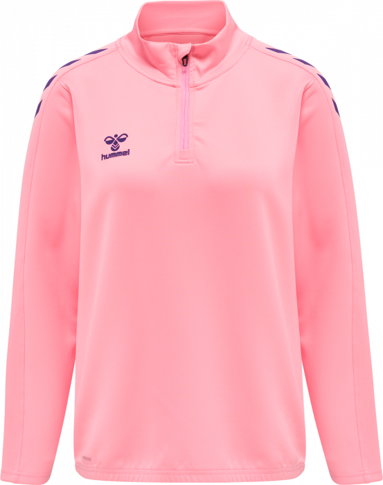 Hummel - Core Xk Half Zip Sweater Women - Cotton Candy & purple reign