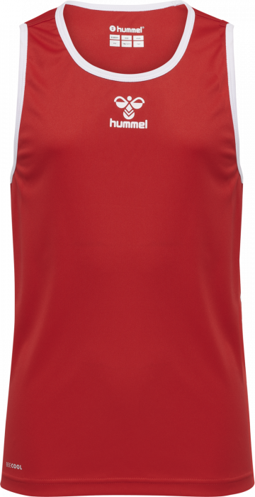 Hummel - Core Xk Basket Jersey Jr - True Red & bianco