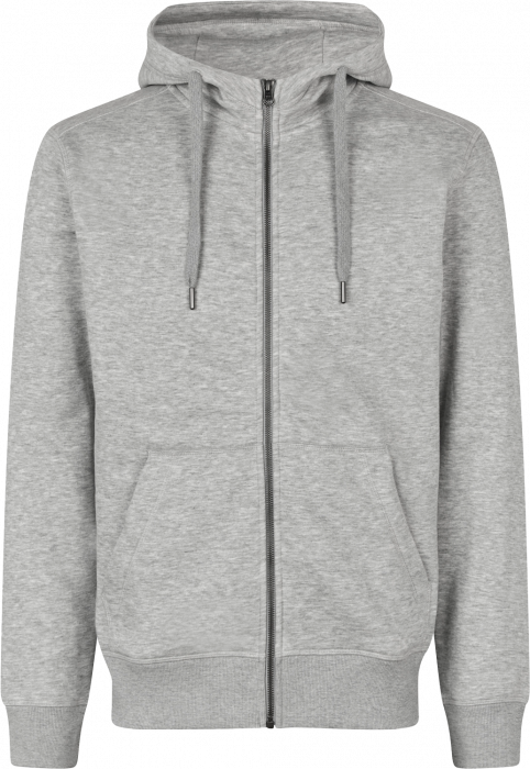 ID - Hoodie W. Zip  (Mens) - Lys Grå Melange