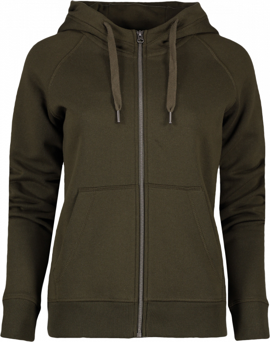 ID - Hoodie W. Zip  (Woman) - Olive